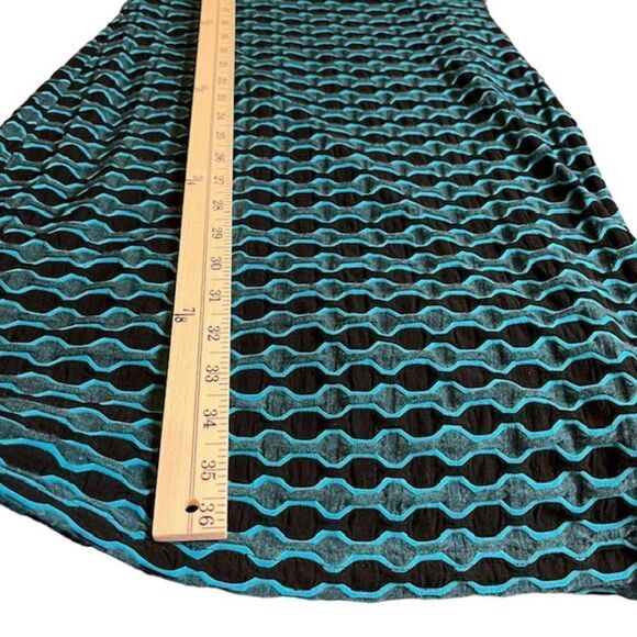 NWT Calvin Klein Stretchy Dress Black and Aqua Geometric Print Lined 2 Back Zip - Picture 9 of 11